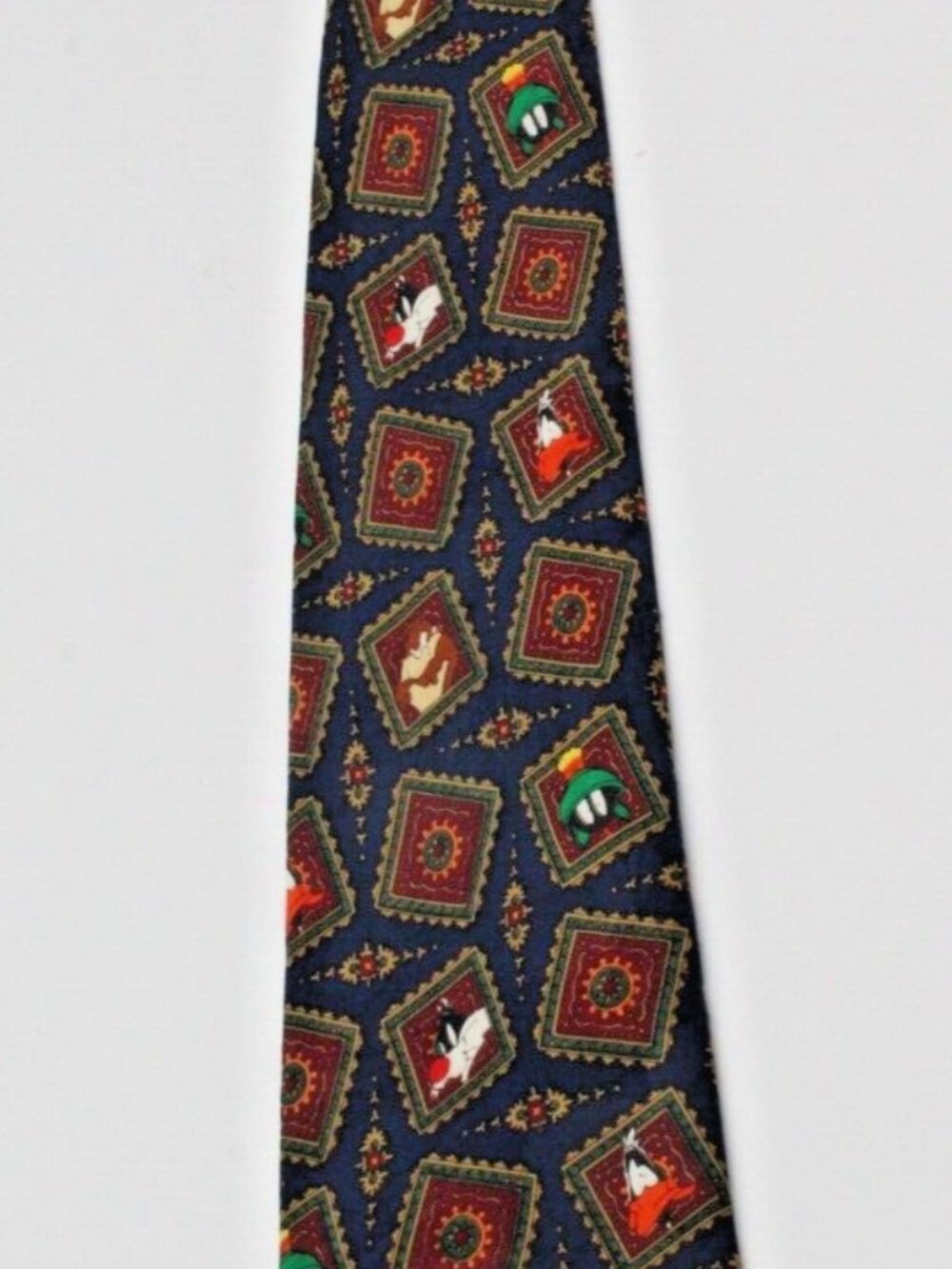 Looney Tunes Vintage 90s Marvin the Martian Novelty Silk Neck Tie